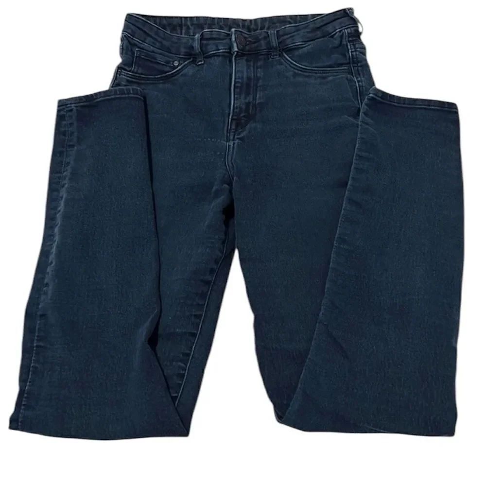 H&M size 29 dark blue denim high waist stretch  jeggings EUC